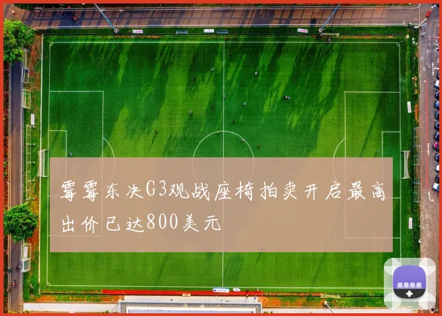 霉霉东决G3观战座椅拍卖开启最高出价已达800美元
